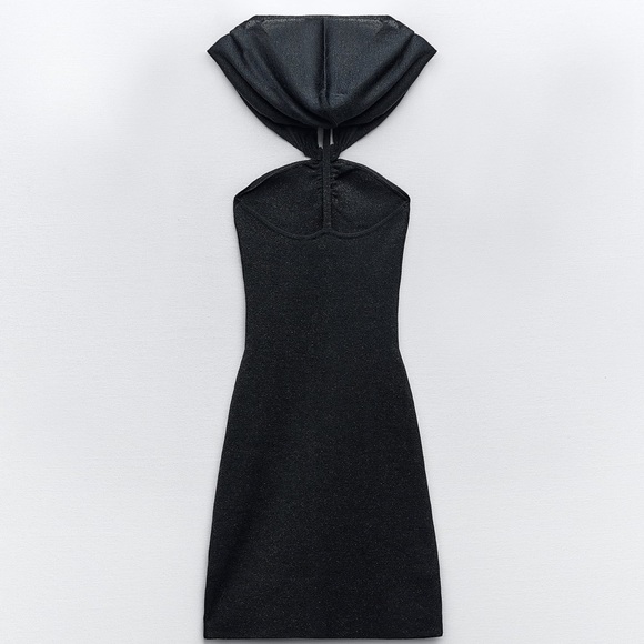 ZARA KNIT MINI DRESS - Picture 6 of 9